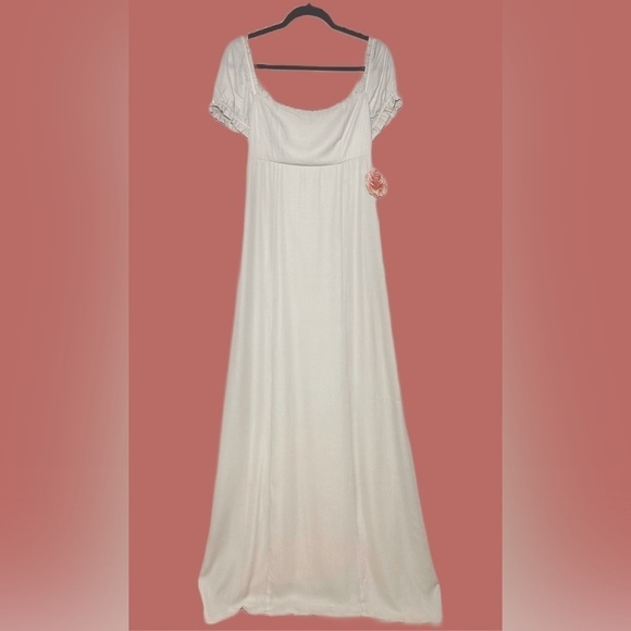 NWT Show Me Your MuMu Brittany Maxi Dress Show Me the Ring Crisp in Dove Grey, S - Picture 8 of 15